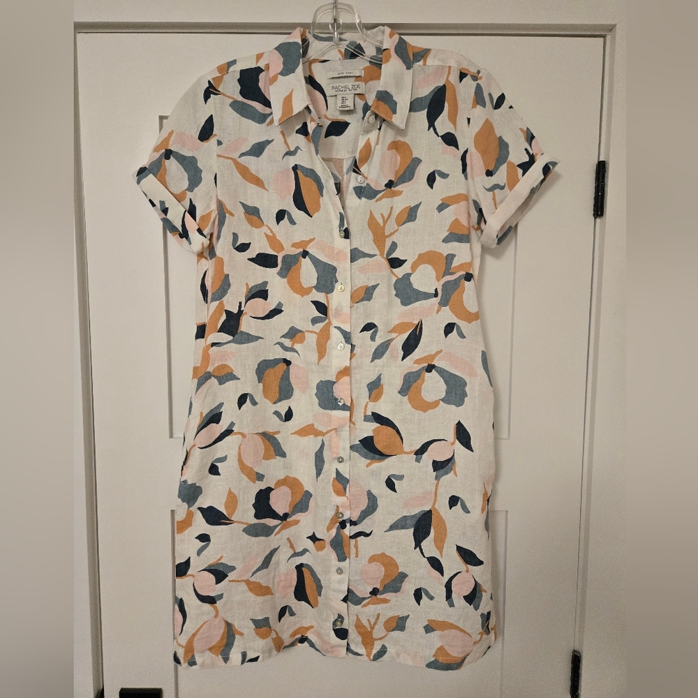 Rachel Zoe Multicolor Floral Linen Shirt/ Dress